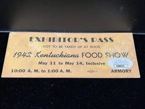 1942 Perry Como Elmo Tanner Ted Weems Signed Kentuckiana Food Show Ticket JSA
