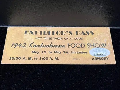 1942 Perry Como Elmo Tanner Ted Weems Signed Kentuckiana Food Show Ticket JSA