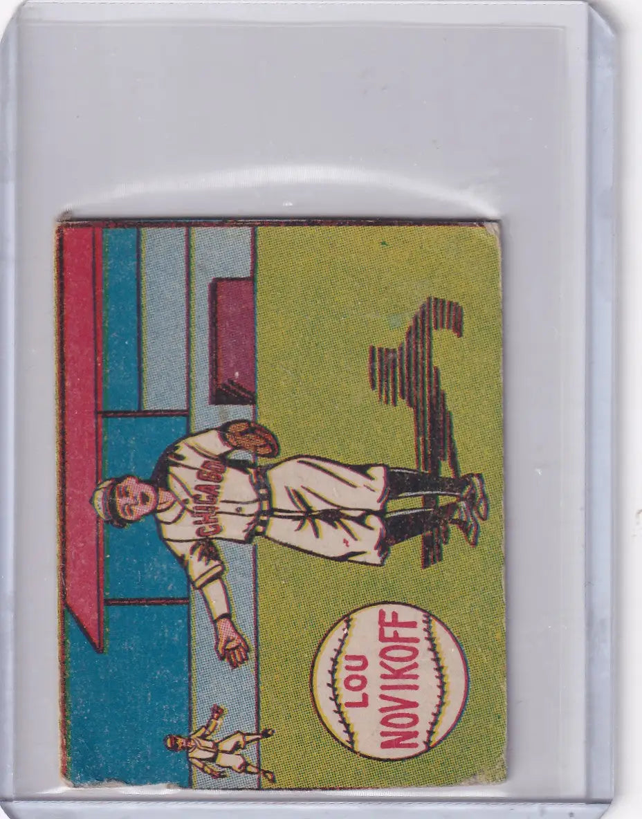 1943 R302-01 M.P. & Co Lou Novikoff - Chicago Cubs - Baseball Card Single