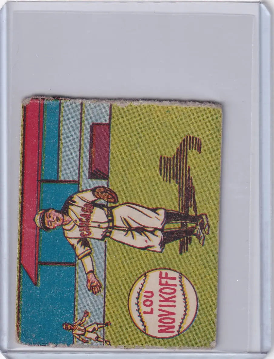 1943 R302-01 M.P. & Co Lou Novikoff - Chicago Cubs - Baseball Card Single