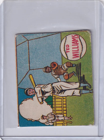 Vintage baseball card featuring Ted Williams of the Boston Red Sox for 1943 R302-01 M.P. & Co