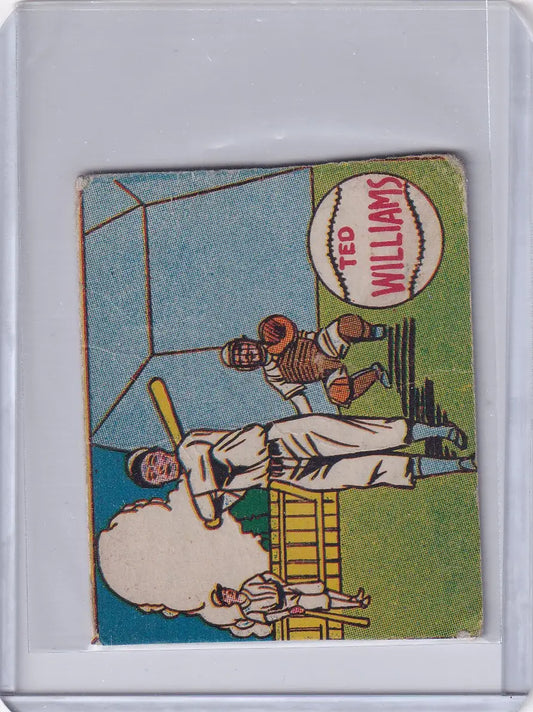 Vintage baseball card featuring Ted Williams of the Boston Red Sox for 1943 R302-01 M.P. & Co