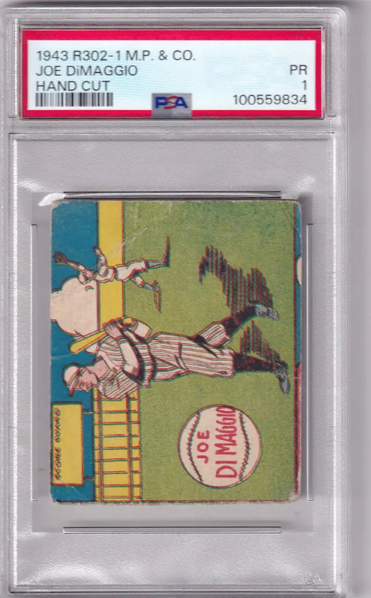 1943 R302-1 M.P. & Co Joe DiMaggio PSA 1 - New York Yankees - Baseball Card Single