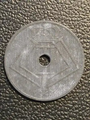 1944 Belgium 25 Centimes Fine Condition Uncertified