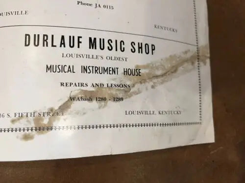 Vintage music shop advertisement from the 1944 Kentucky High School Football Program