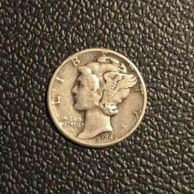 1945 Mercury Dime - Winged Liberty Head 90% Silver 10c US Coin - Coins & Currency