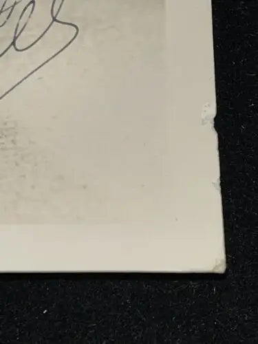 Damaged paper corner of 1946 Jane Powell Auto Photo Holiday In Mexico signed picture