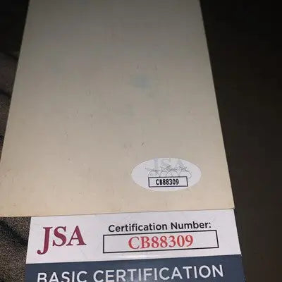 JSA certification card showcasing Roy Sievers Washington Senators autographed memorabilia