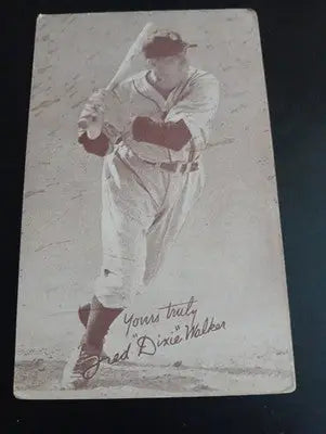 1947-66 Exhibits - W461 Fred ’Dixie’ Walker (RC). writing on blank back. VG