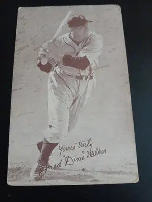 1947-66 Exhibits - W461 Fred ’Dixie’ Walker (RC). writing on blank back. VG