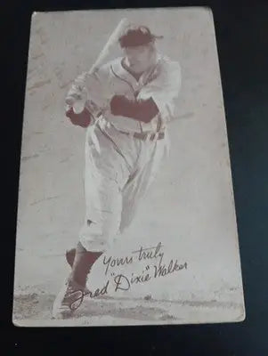 1947-66 Exhibits - W461 Fred ’Dixie’ Walker (RC). writing on blank back. VG