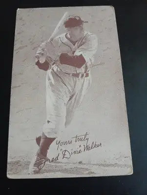 1947-66 Exhibits - W461 Fred ’Dixie’ Walker (RC). writing on blank back. VG