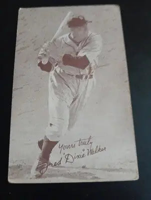 1947-66 Exhibits - W461 Fred ’Dixie’ Walker (RC). writing on blank back. VG