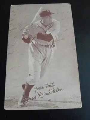 1947-66 Exhibits - W461 Fred ’Dixie’ Walker (RC). writing on blank back. VG