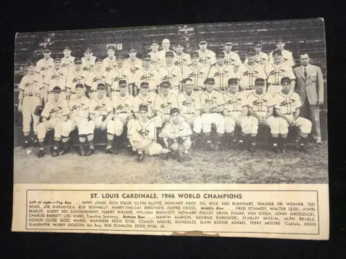 Vintage St. Louis Cardinals team photograph from 1947 Who’s Who in Major Leagues Baseball