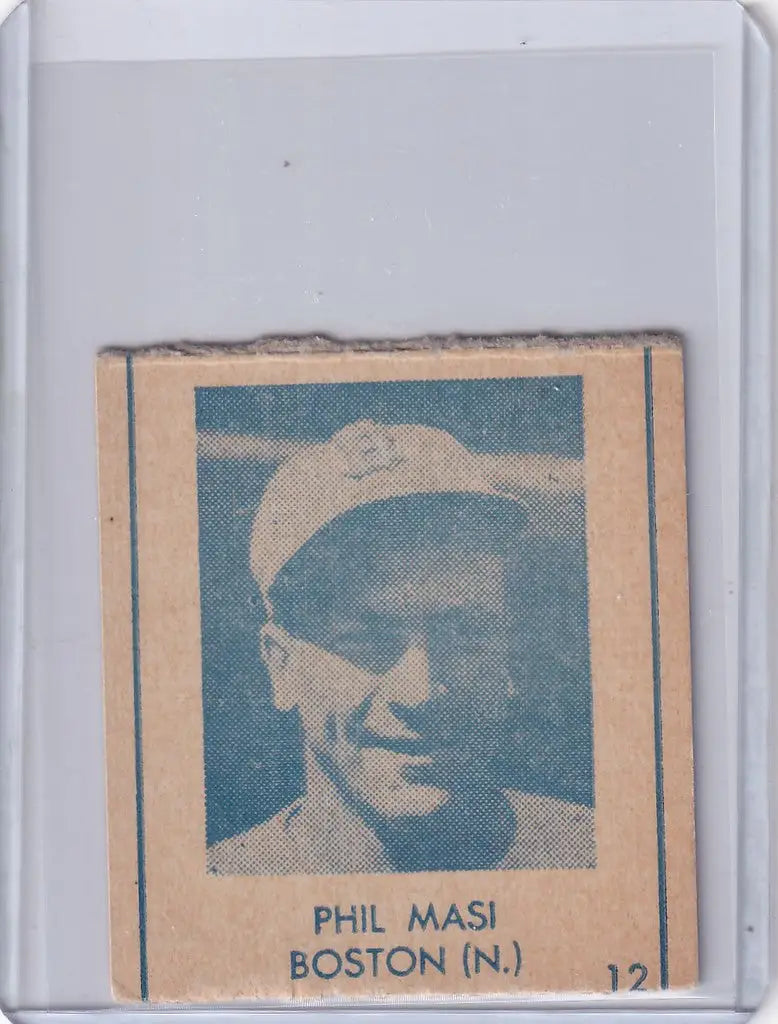 1948 R346 Blue Tint #12 Phil Masi Boston Braves