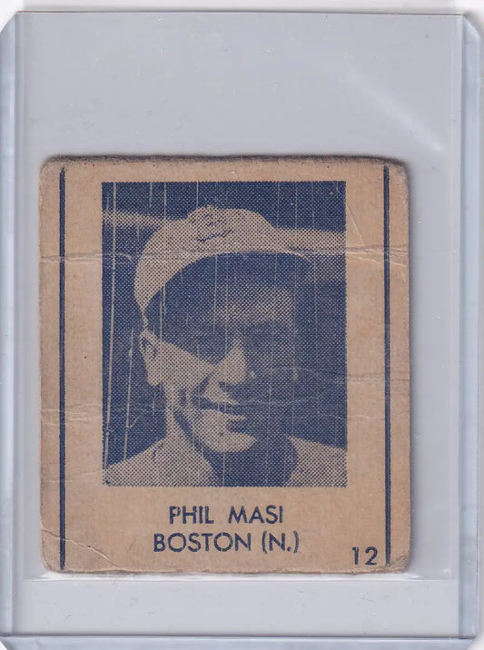 1948 R346 Blue Tint #12 Phil Masi - Boston Braves - Baseball Card Single