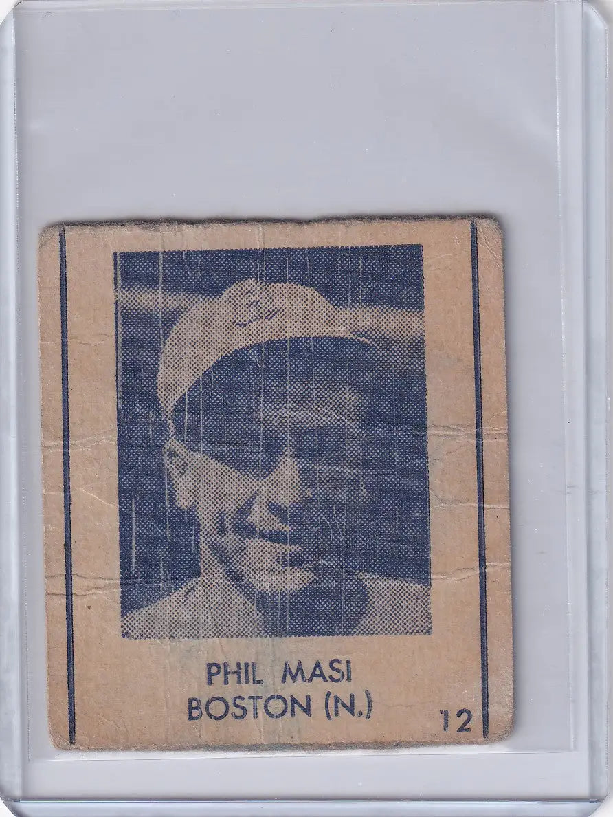 1948 R346 Blue Tint #12 Phil Masi - Boston Braves - Baseball Card Single