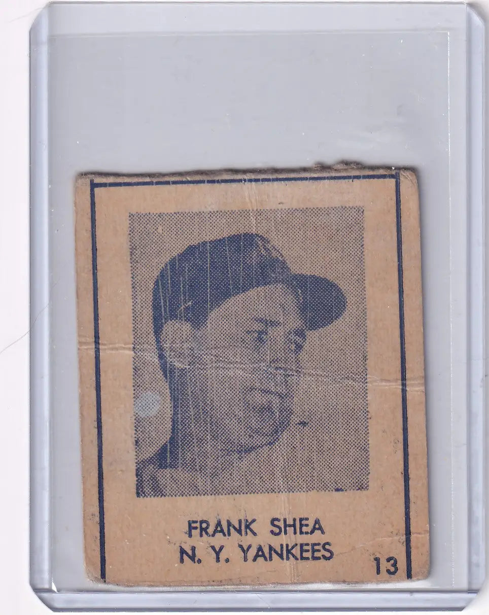 1948 R346 Blue Tint #13 Frank Shea - New York Yankees