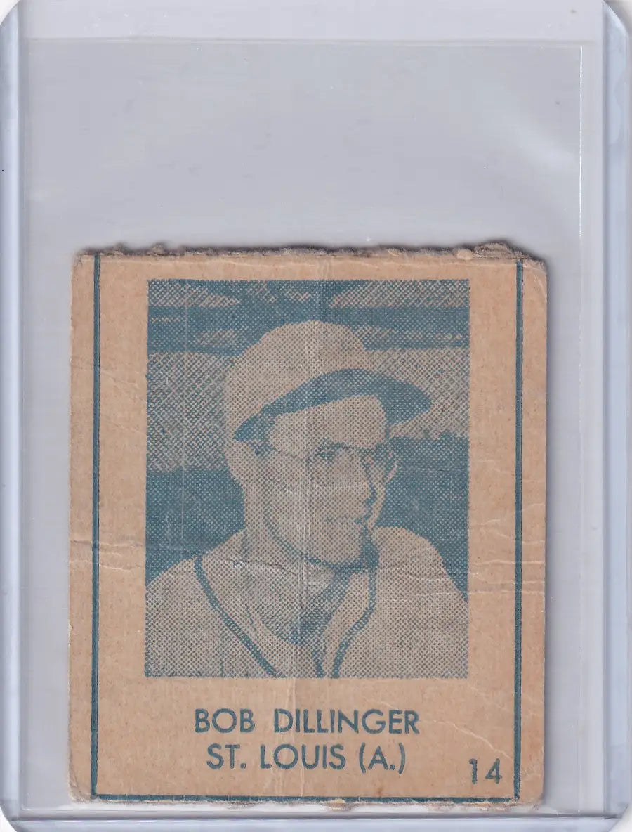 1948 R346 Blue Tint #14 Bob Dillinger - St Louis Browns - Baseball Card Single