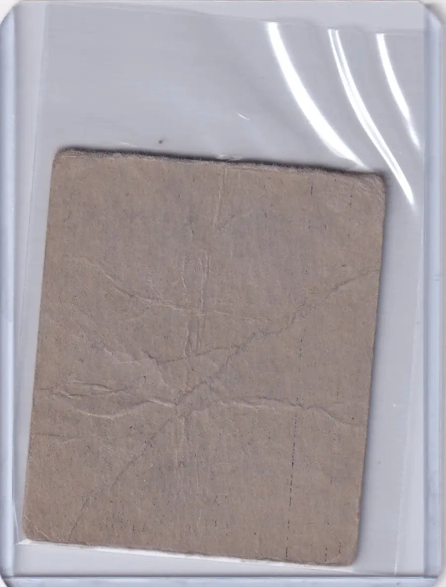 Square beige cardboard piece with creases from 1948 R346 Blue Tint Philadelphia Athletics