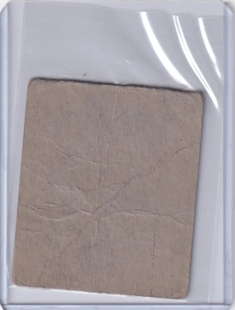 Square beige cardboard piece with creases from 1948 R346 Blue Tint Philadelphia Athletics