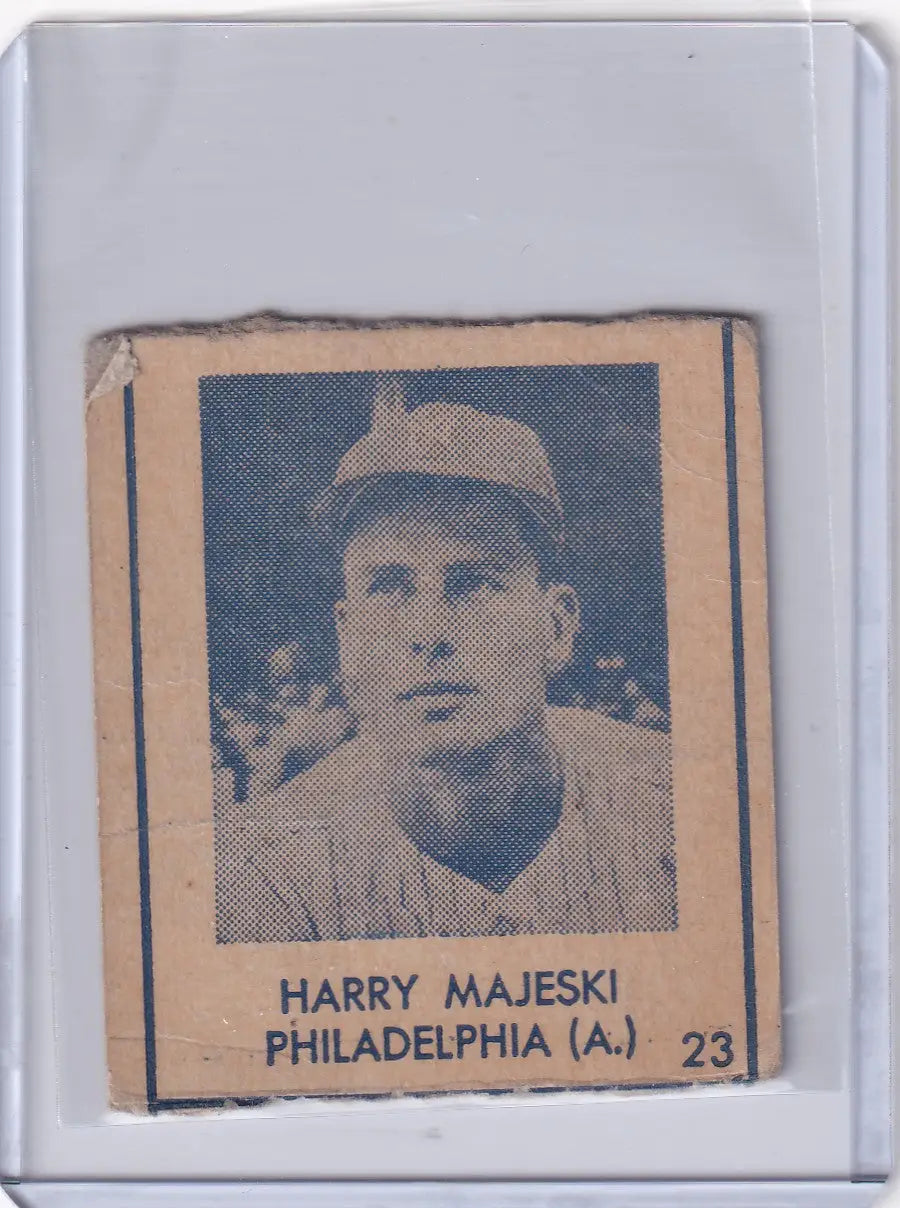 1948 R346 Blue Tint #23 Harry Majeski - Philadelphia Athletics - Baseball Card Single