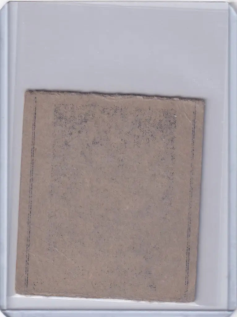 Worn rectangular paper-like R346 Blue Tint card of Harry Majeski Philadelphia Athletics