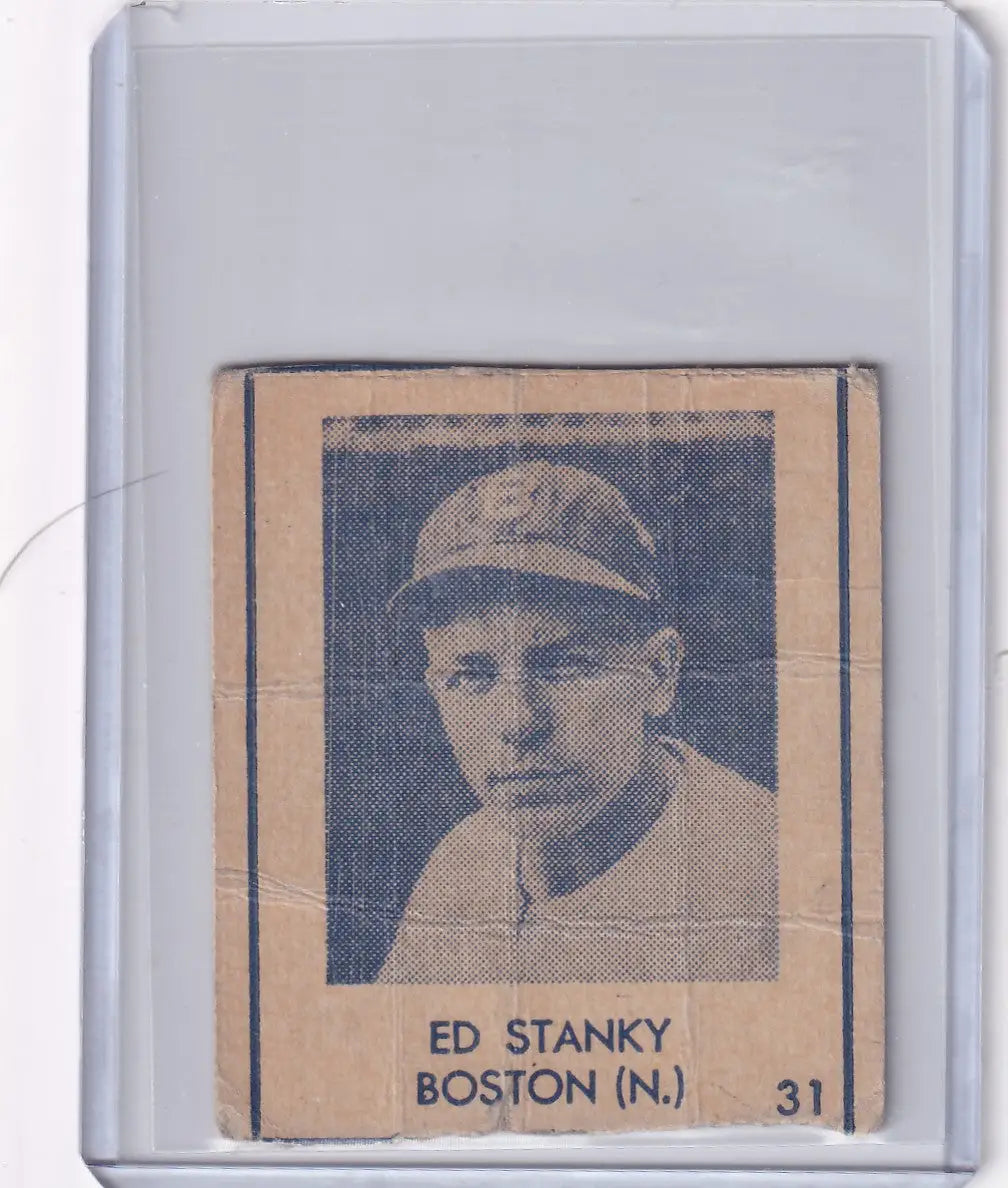 1948 R346 Blue Tint #31 Ed Stanky - Boston Red Sox - Baseball Card Single