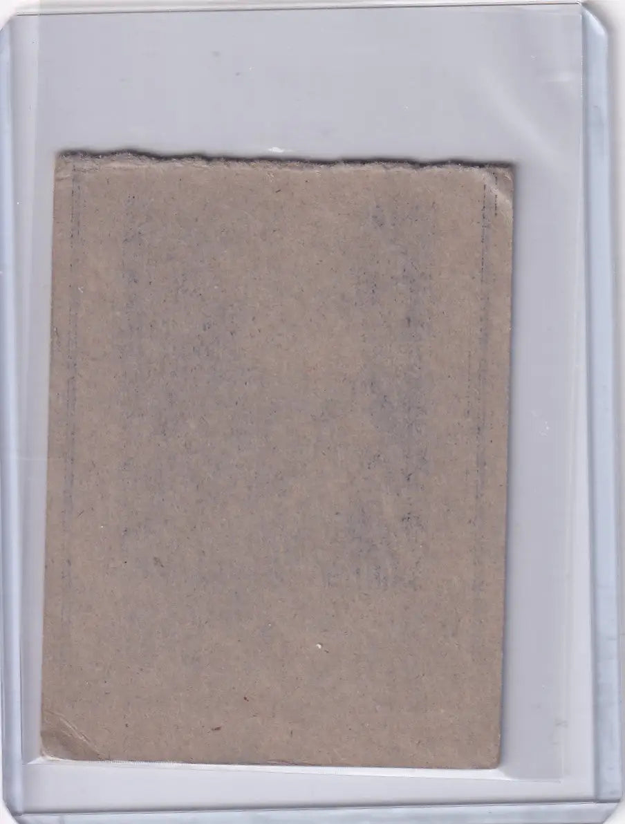 Blank beige card in clear sleeve showcasing R346 Blue Tint #32 Vic Raschi, Yankees collectible