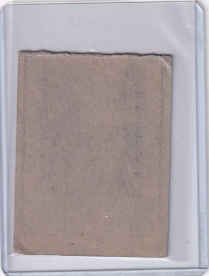 Blank beige card in clear sleeve showcasing R346 Blue Tint #32 Vic Raschi, Yankees collectible