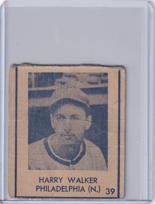 1948 R346 Blue Tint #39 Harry Walker Philadelphia Phillies - Baseball Card Single
