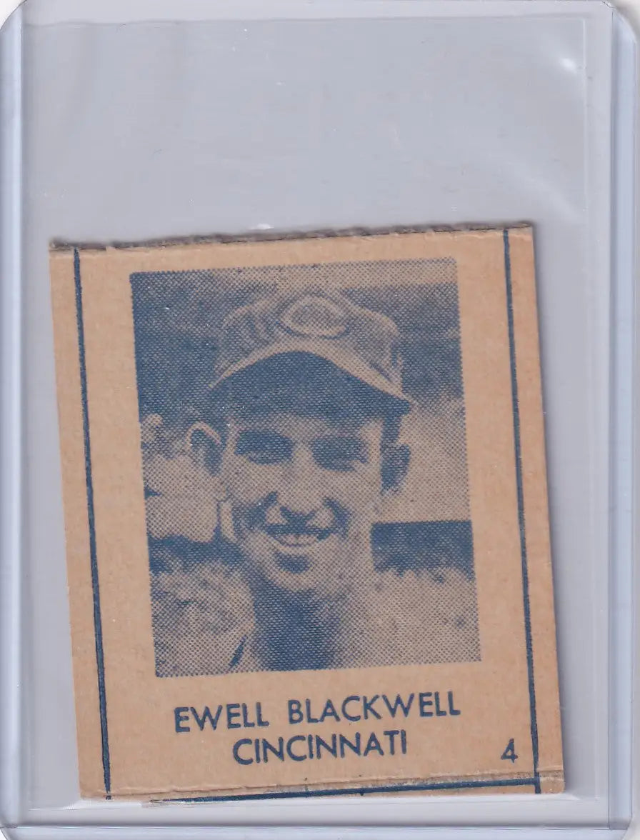 1948 R346 Blue Tint #4 Ewell Blackwell - Cincinnati Reds