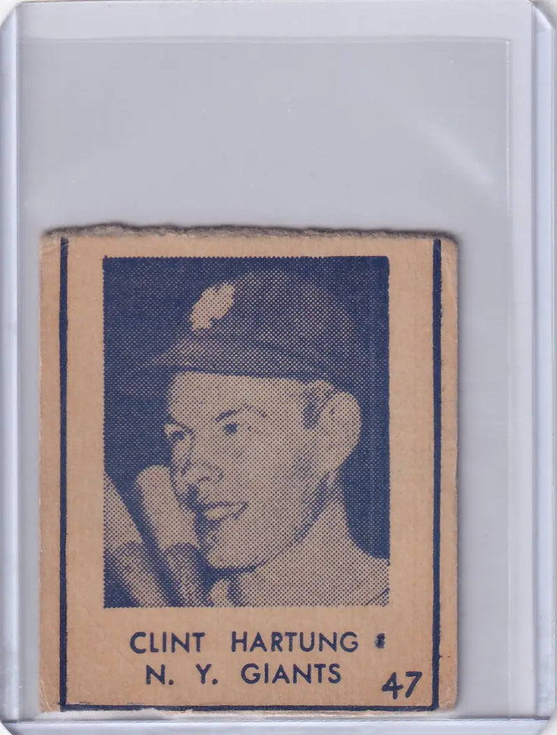 1948 R346 Blue Tint #47 Clint Hartung New York Giants