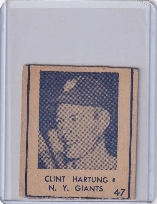 1948 R346 Blue Tint #47 Clint Hartung New York Giants - Baseball Card Single