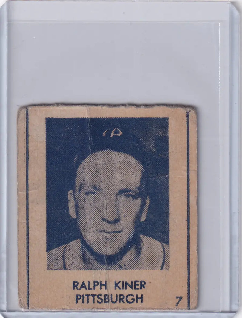 1948 R346 Blue Tint #7 Ralph Kiner - Pittsburgh Pirates - Baseball Card Single