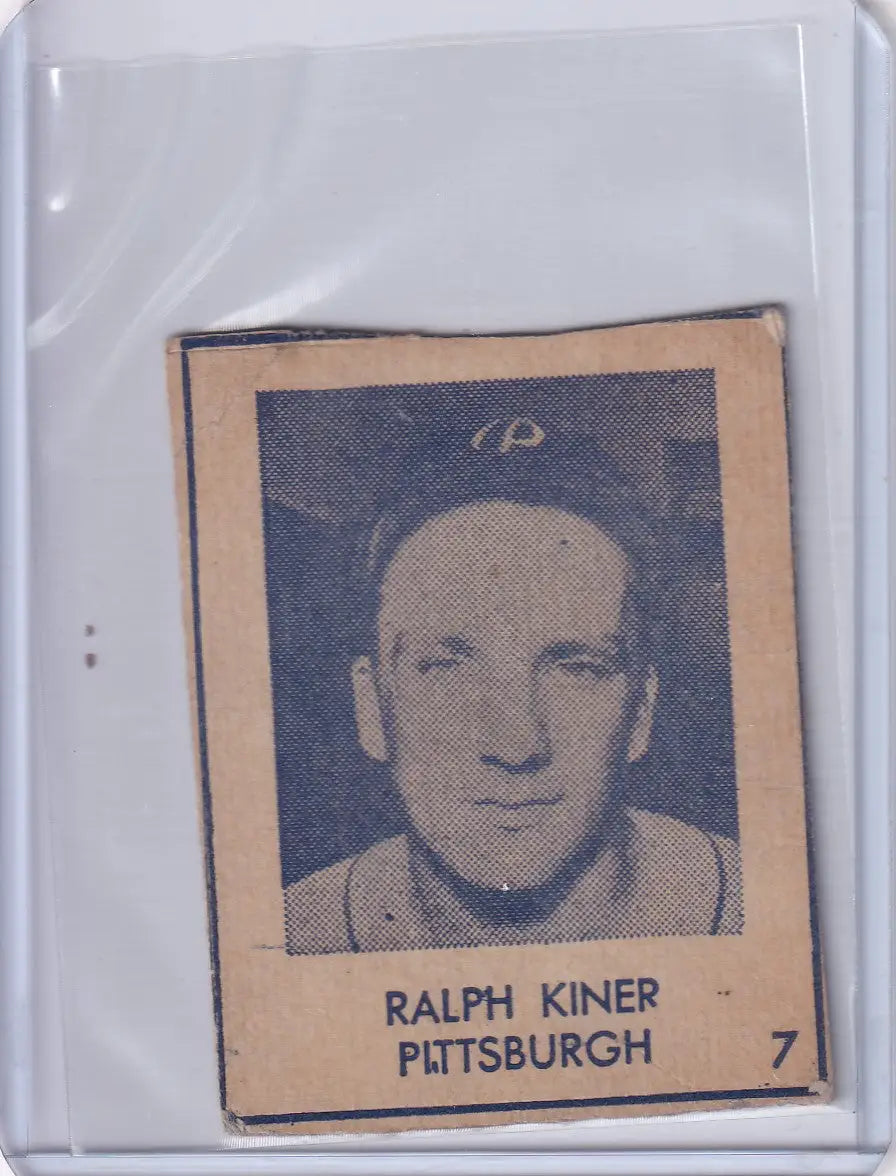 1948 R346 Blue Tint #7 Ralph Kiner - Pittsburgh Pirates - Baseball Card Single