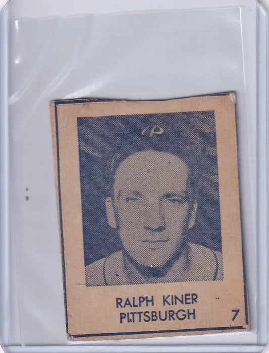 1948 R346 Blue Tint #7 Ralph Kiner - Pittsburgh Pirates - Baseball Card Single