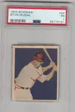 1949 Bowman #1 Stan Musial St Louis Cardinals PSA 1 - Baseball Card Single