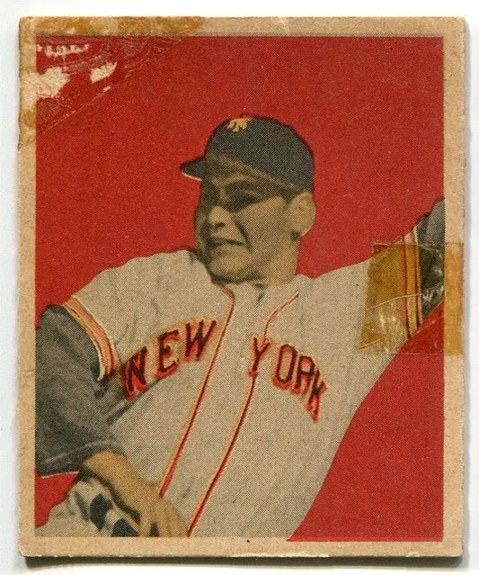 1949 Bowman #59 Jack ’Lucky’ Lohrke New York Giants Low Grade Tape - Baseball Card Single