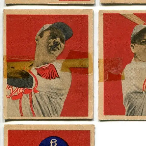 1949 Bowman #72 Tommy Holmes RC Boston Braves Low Grade Tape - Baseball Card Single