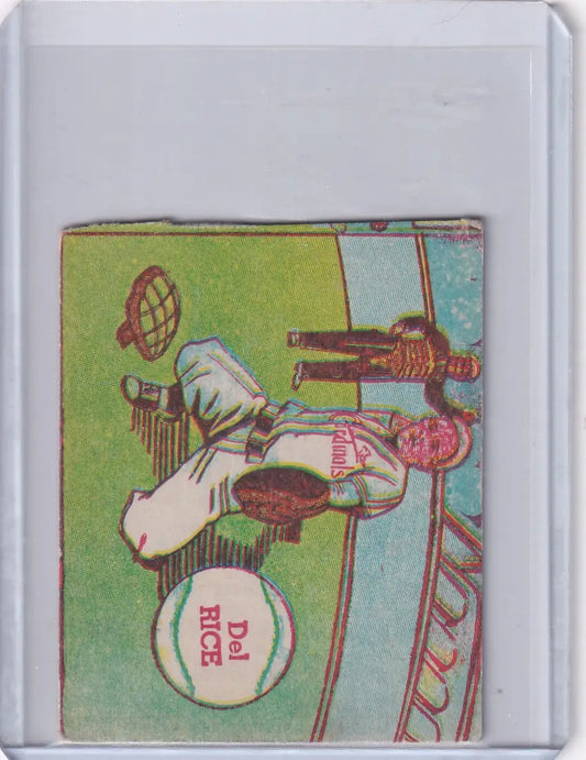 1949 R302-02 M.P. & Co #112 Del Rice - St Louis Cardinals - Baseball Card Single
