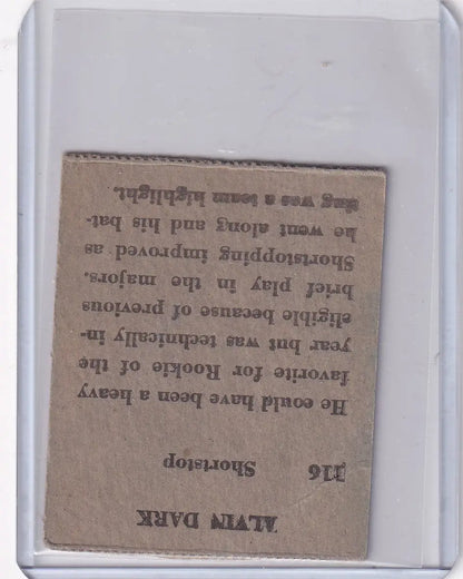 Vintage baseball card featuring Alvin Dark from New York Giants R302-02 series