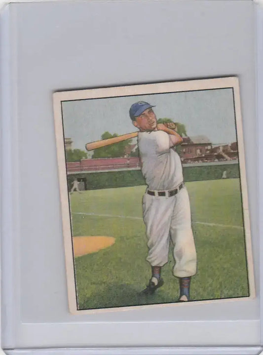 1950 Bowman #25 Hank Sauer Chicago Cubs EXMT - Baseball Card Single
