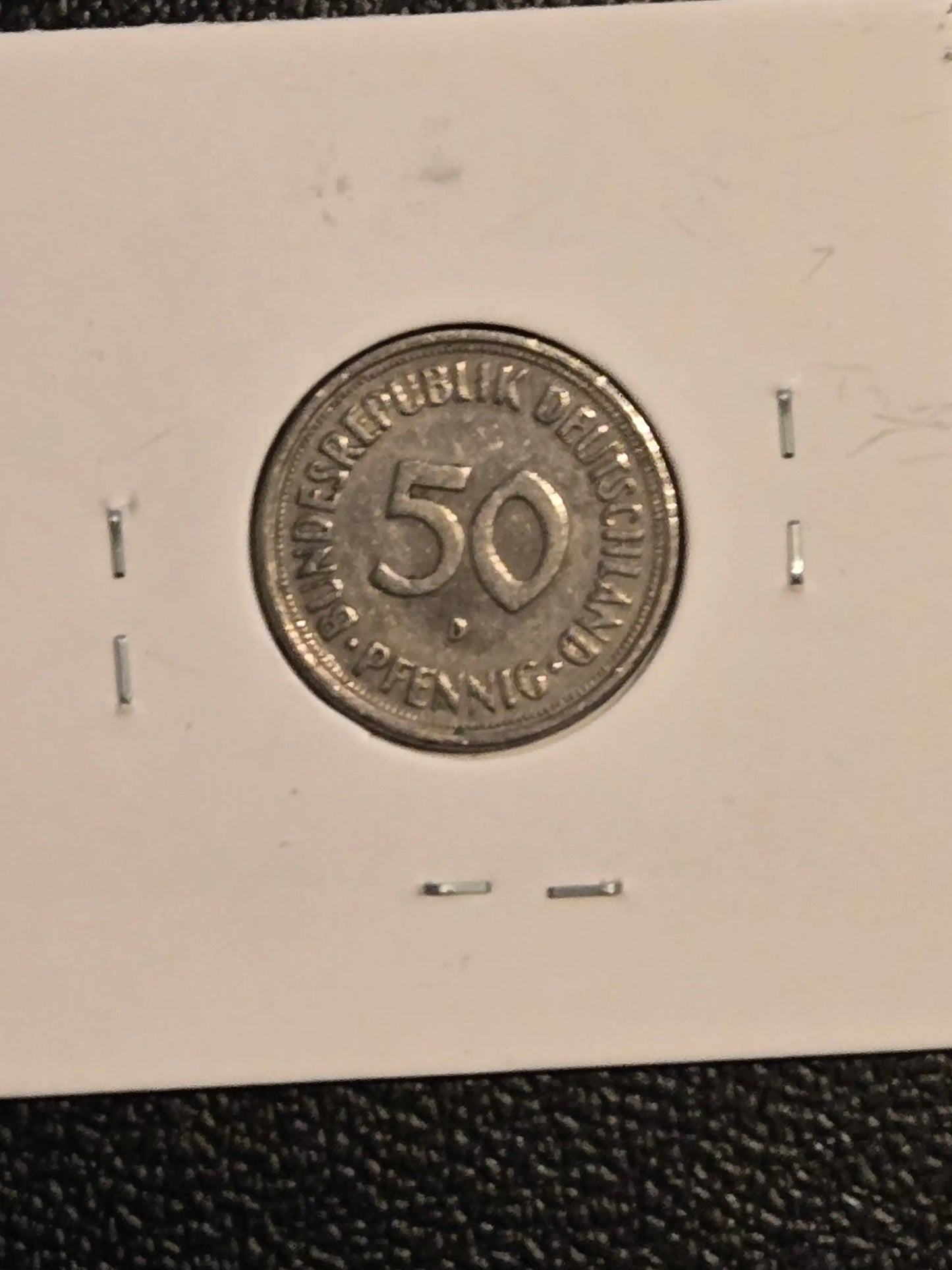 1950-D Germany 50 Pfennig Bundesrepublik Deutschland Kneeling Woman VF Coin - Coins & Currency