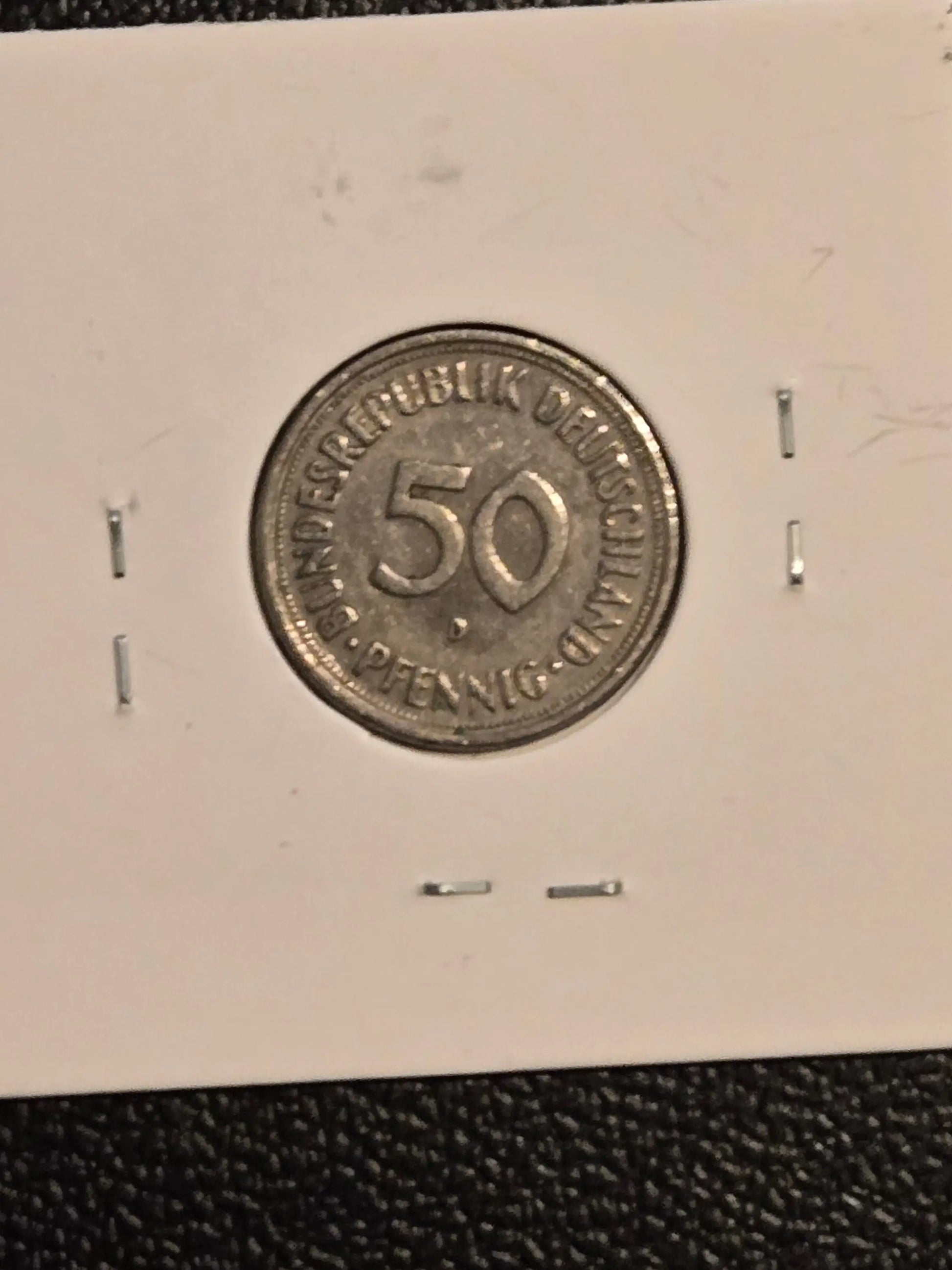 1950-D Germany 50 Pfennig Bundesrepublik Deutschland Kneeling Woman VF Coin - Coins & Currency