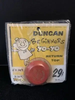 1950’s Vintage Duncan Yo-Yo Red & Blue Wood Beginners #44 NOS 29 Cents MISP - Action Figure & Toy