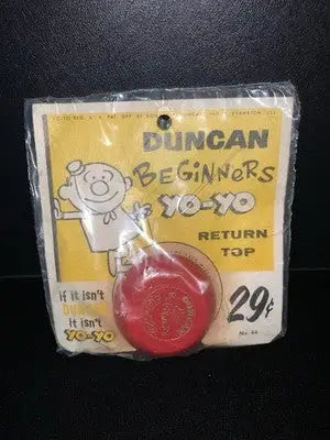 1950’s Vintage Duncan Yo-Yo Red & Blue Wood Beginners #44 NOS 29 Cents MISP - Action Figure & Toy
