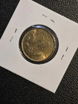 1951-B France 20 Francs Guiraud - 4 Plumes Variety - AU+ High Grade