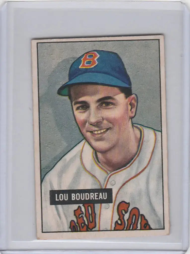 1951 Bowman #62 Lou Boudreau Boston Red Sox EXMT - Baseball Card Single